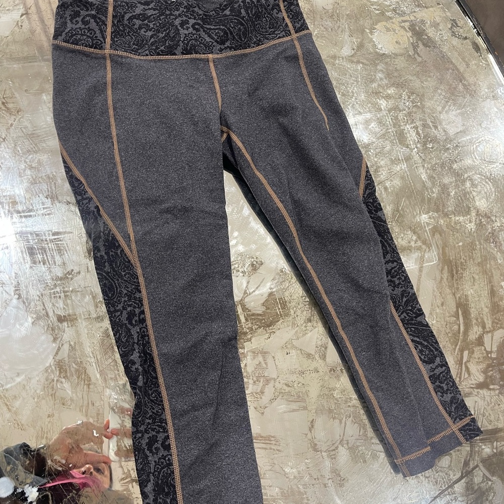 Athleta Charcoal and Black Leggings, Sz S